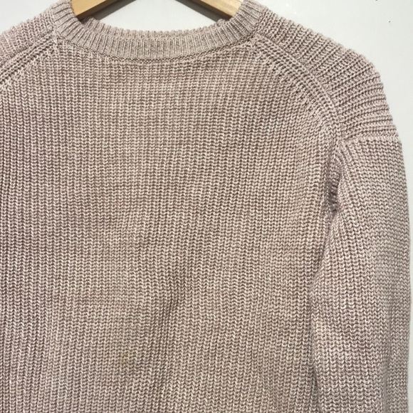 JOHN + Jenn pink knit sweater with weave laced in the back Small - Picture 3 of 12